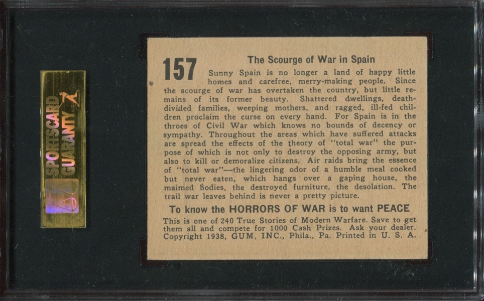 R69 Horrors of War #157 The Scourge of War in Spain SGC80 EXMT