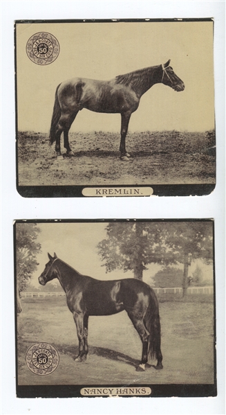 Pair of J.P. Coats Famous Horses Trade Cards