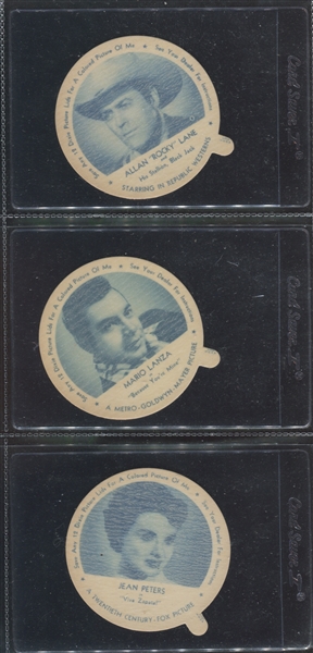 1953 Dixie Cup Lids Movie Stars Complete Set of (24) Cards