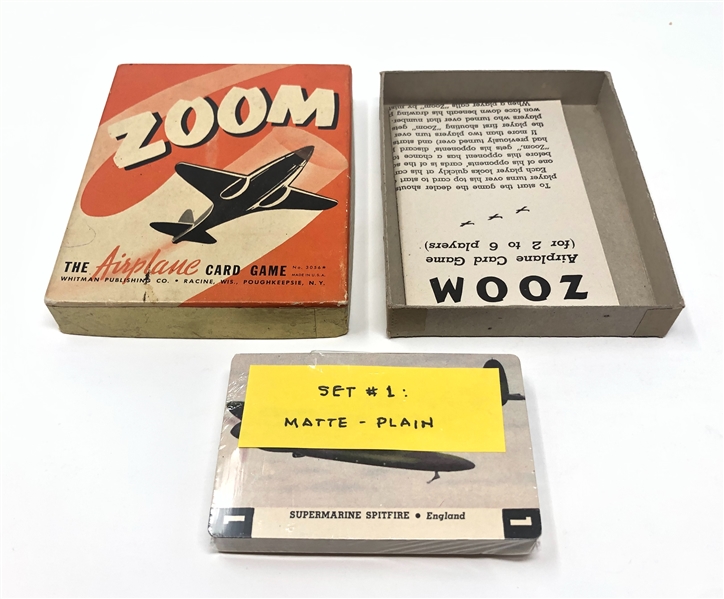 R112-3A Zoom - The Airplane Card Game #1 Complete Boxed Set of (36) With Instruction Booklet