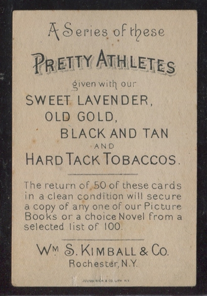 N196 Kimball Tobacco Pretty Athletes Pair of Higher Grade Cards