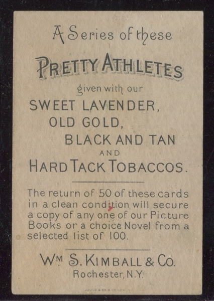 N196 Kimball Tobacco Pretty Athletes Pair of Higher Grade Cards