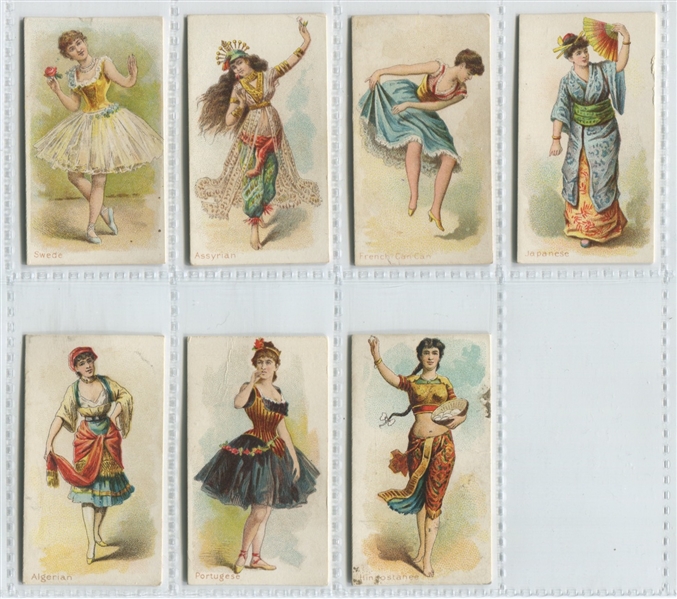 N186 Kimball Dancing Women Lot of (7) Cards