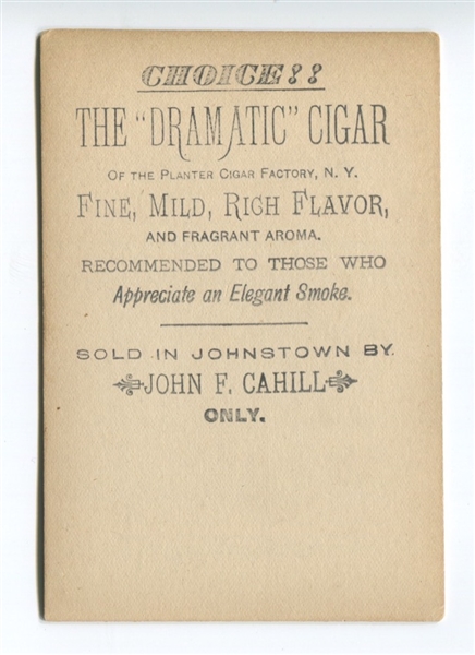 Interesting Dramatic Cigar Belle Archer Albumen Photo trade card