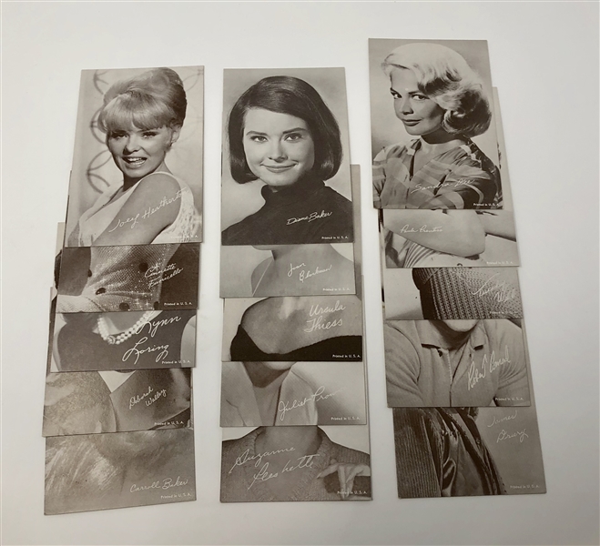 Exhibit Supply Actor/Actresses (Printed in USA) Sepia Tone Lot of (15) Cards