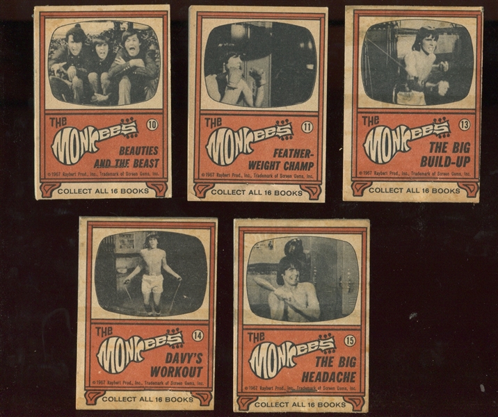 1967 Topps Monkees Flip Books Lot of (11) Books