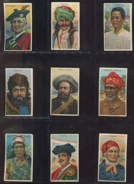 T113 Types of Nations Complete Set of (50) Mixed-Back Cards