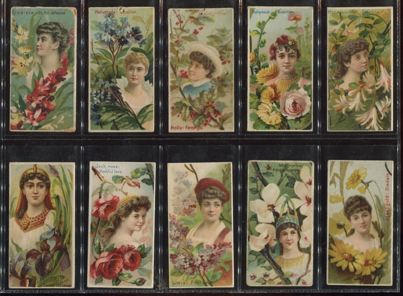 N75 Duke Tobacco Floral Beauties Near Complete Set (48/50) Cards