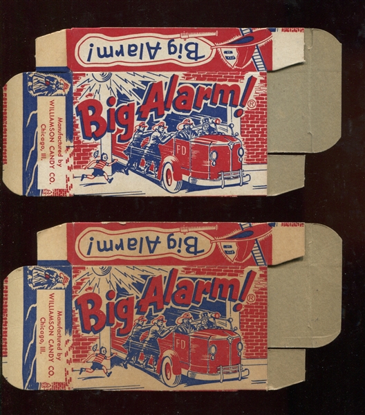 Williamson Candy Big Alarm Candy Uncut Boxes lot of (2) Tough Candy Boxes
