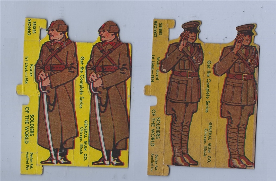 R141 General Gum Soldiers of the World Lot of (4) Cards