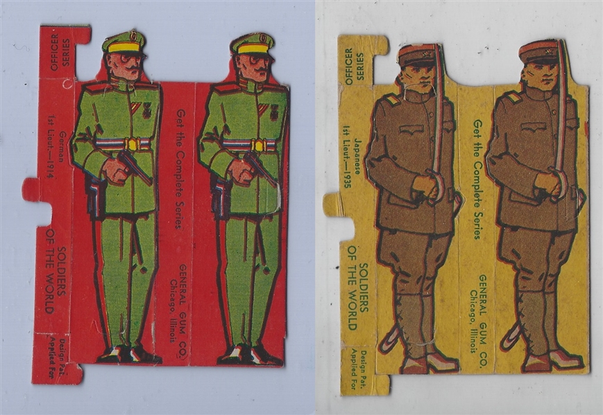 R141 General Gum Soldiers of the World Lot of (4) Cards