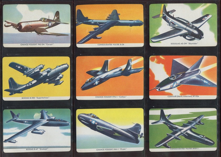 F279-18 Quaker Pack-O-Ten Warplanes Complete Set of (27) Cards