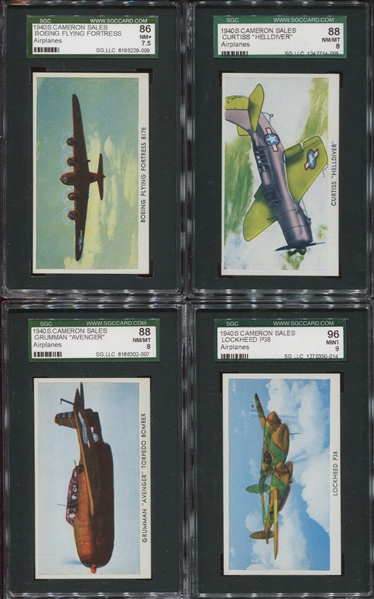 R10 Cameron Sales Airplanes Lot of (20) SGC-Graded Cards