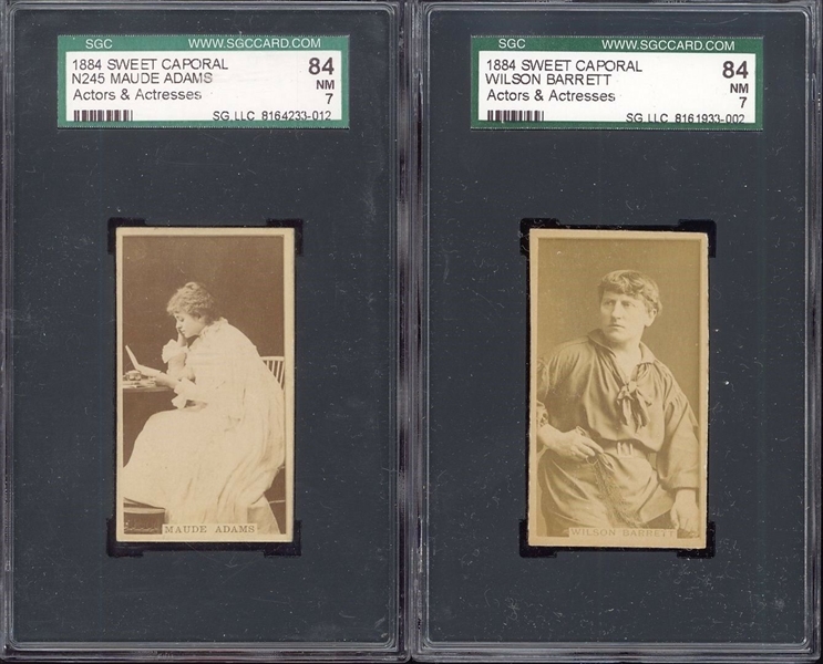 N245 Kinney Sweet Caporal Actresses SGC84 NM Graded Lot of (3) Cards