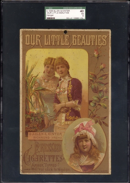 Allen & Ginter Our Little Beauties Hanger Card