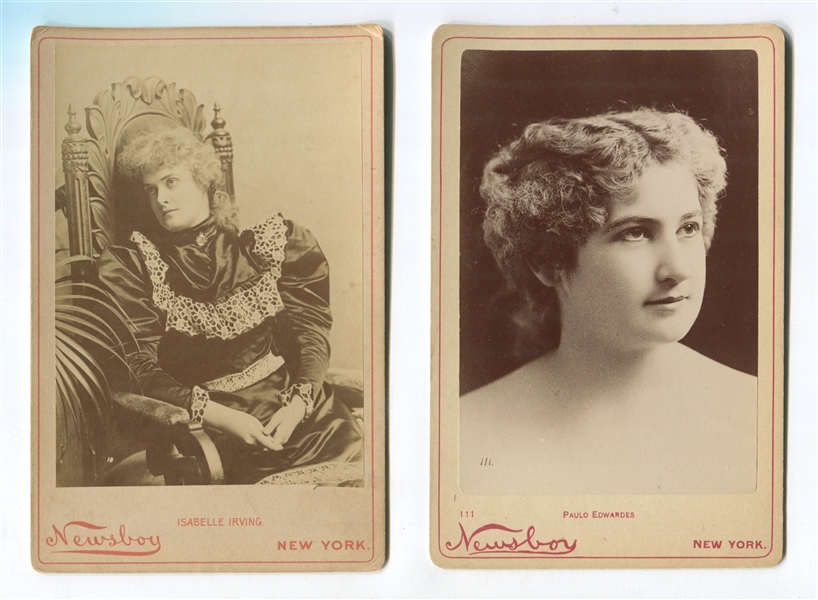 N566 Newsboy Tobacco Cabinets Lot of (10) Actress Cabinet Cards