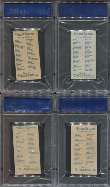 N91 Duke Tobacco Yacht Colors of the World Lot of (7) PSA6 EXMT Cards