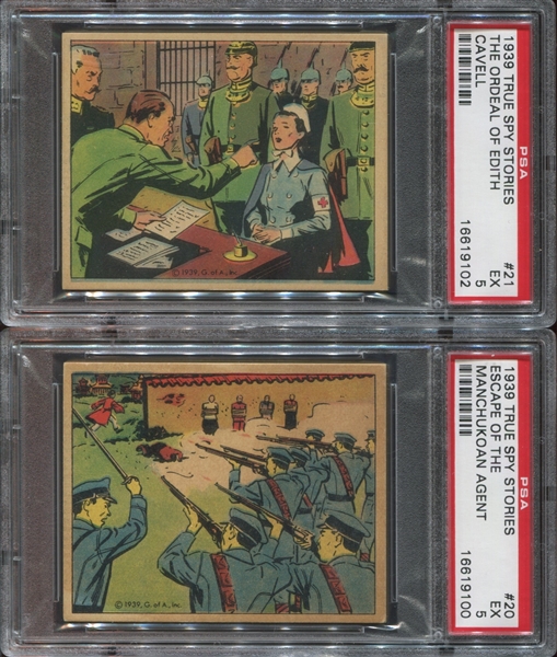 R156 Gumakers of America True Spy Stories Complete Set with PSA-Graded