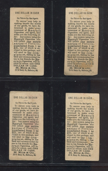 N376 H. Ellis & Co Costumes of Women Lot of (5) Different with Insert-Sized Ellis Trade Card