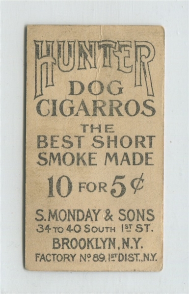 T66 S. Monday Hunter Dog Cigarros Girls Type Card