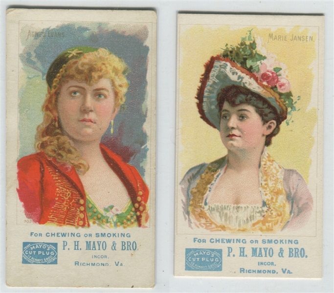N532A Mayo Cut Plug Actresses Lot of (2) Cards
