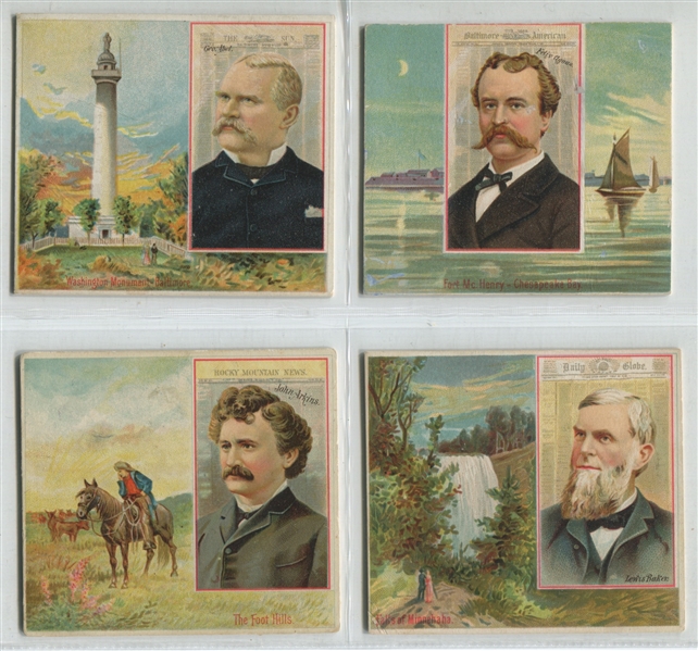 N35 Allen & Ginter American Editors Oversized Cards Lot of (28) Cards