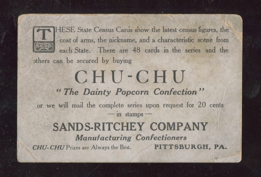 E261 Sands-Ritchey Chu-Chu Popcorn State Census Card - Montana
