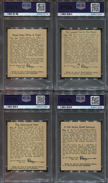 R21 Wolverine Gum Believe It or Not Lot of (4) PSA-Graded Cards