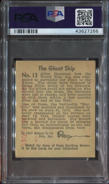 R21 Wolverine Gum Believe it or Not #13 The Ghost Ship PSA3 VG