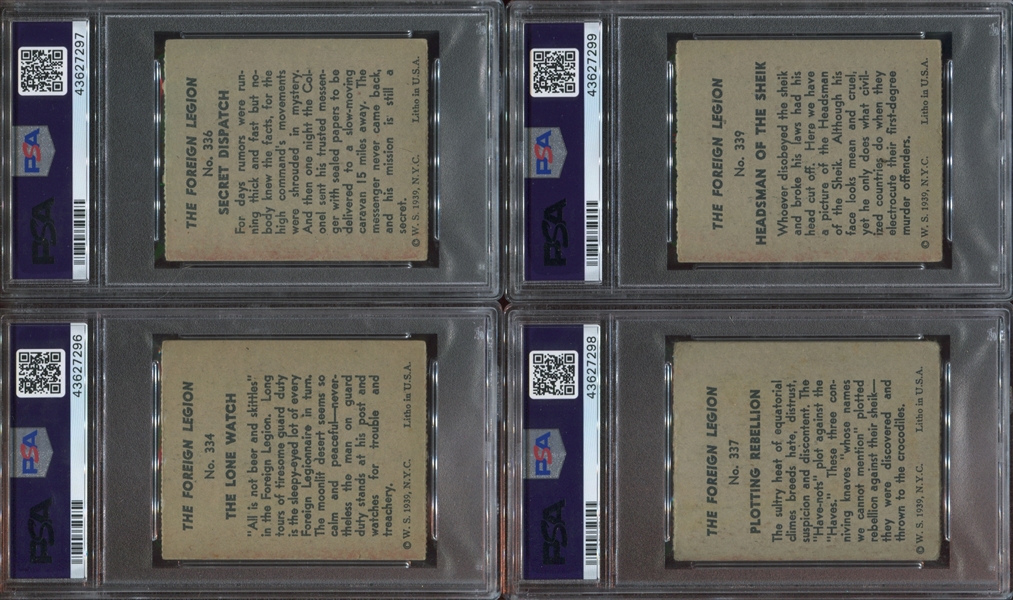 R54 Foreign Legion Near Complete Set (46/48) With Most PSA-Graded 