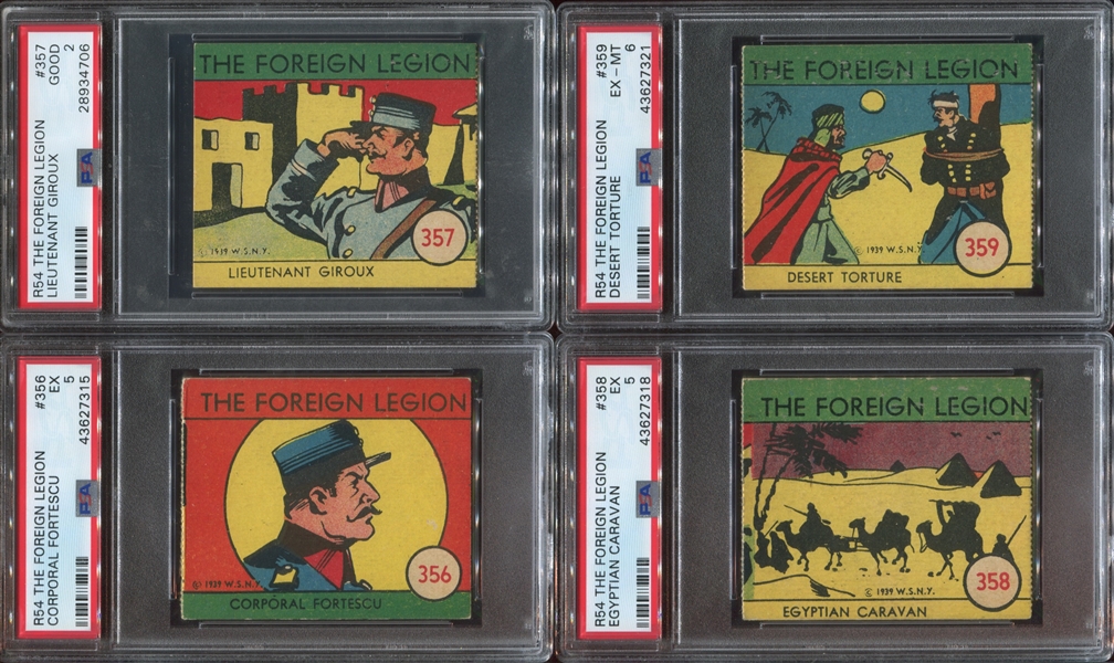 R54 Foreign Legion Near Complete Set (46/48) With Most PSA-Graded 