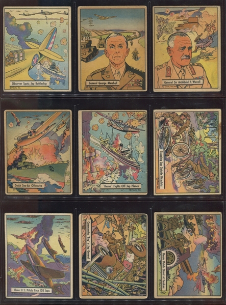 R164 Gum Inc War Gum Lot of (81) Mostly Different Cards