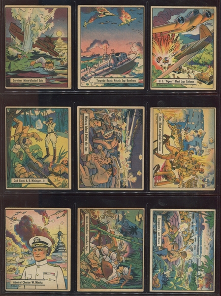 R164 Gum Inc War Gum Lot of (81) Mostly Different Cards