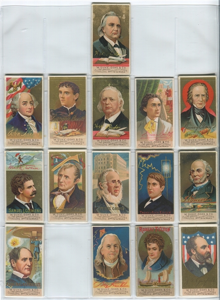 N76 Duke Tobacco Great Americans Near Complete Set (44/50) and Extra Beecher Variation