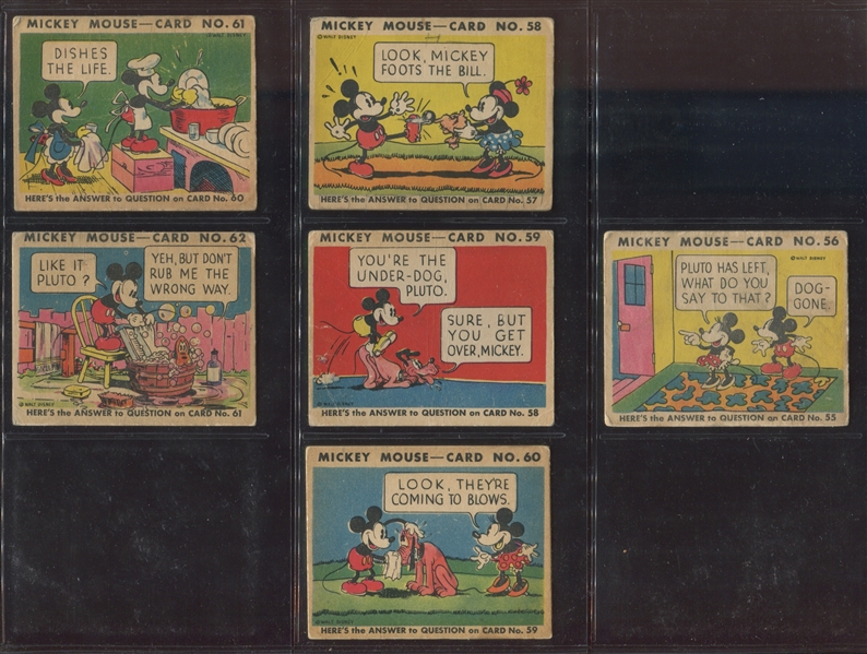 R89 Gum Inc Mickey Mouse Near Complete Set (85/96) Cards