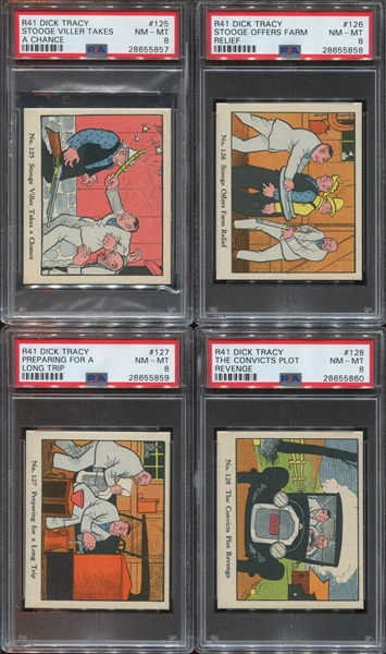 R41 Walter Johnson Candy Dick Tracy High Grade High Number Near Set with Duplicates