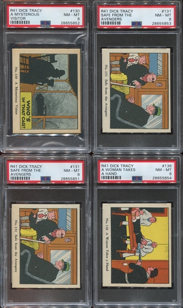 R41 Walter Johnson Candy Dick Tracy High Grade High Number Near Set with Duplicates