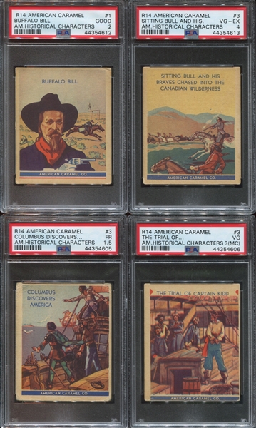 R14 American Caramel Historical Figures Lot of (7) PSA-Graded Cards