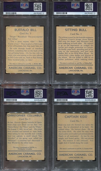 R14 American Caramel Historical Figures Lot of (7) PSA-Graded Cards