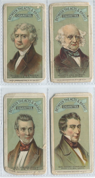 N346 Between the Acts Little Cigars Presidents of the United States Lot of (4) Cards