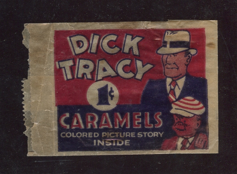 V404 Willard Chocolates Dick Tracy Glassine Wrapper Envelope and Sample Card #93