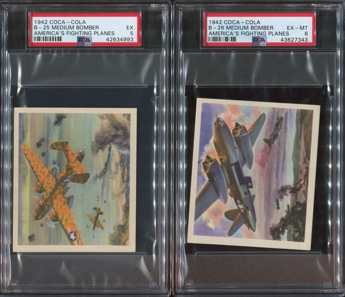 F213-5 Coca-Cola America's Fighting Planes Complete PSA-Graded Set of (20) Cards