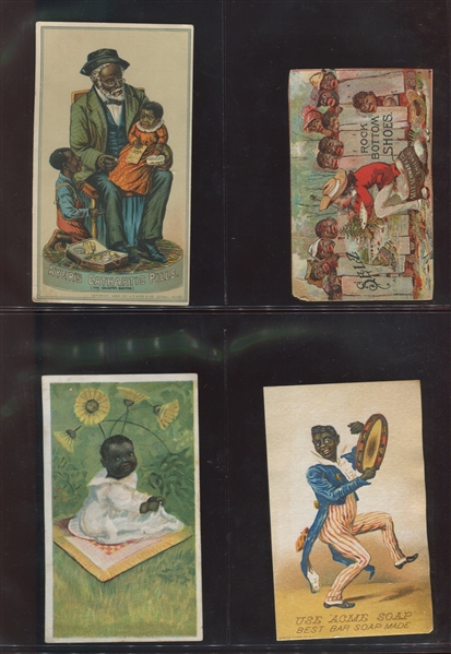 Lot of (33) Vintage 19th Century Trade Cards Picturing African American Subjects