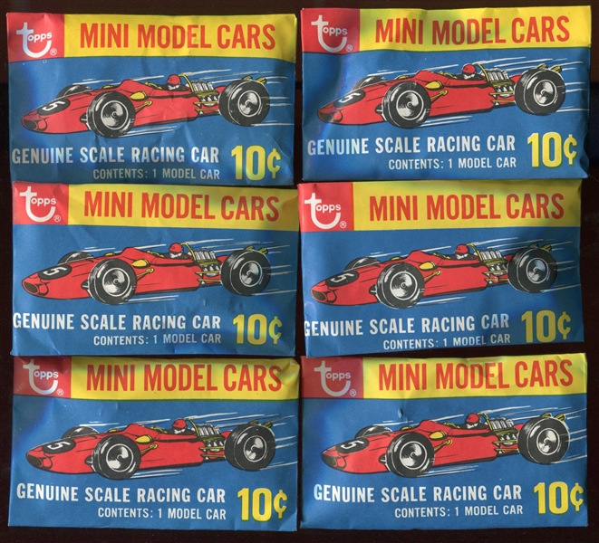1970 Topps Mini Model Cars Lot of (6) Unopened Packs