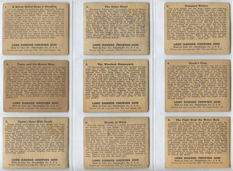 R83 Lone Ranger Complete Set of (48) Cards With All High Numbers