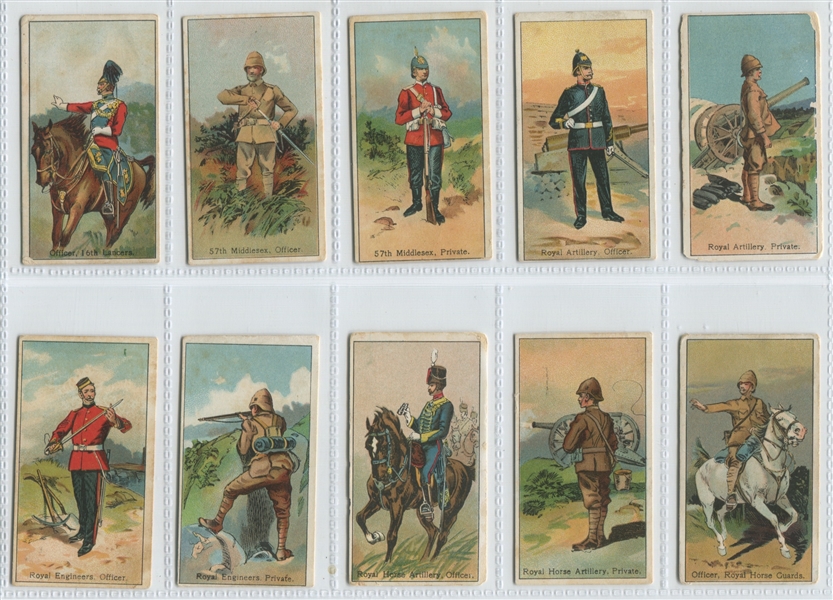 T414 American Tobacco Company (ATC) Military Uniforms Complete Set of (25) Cards