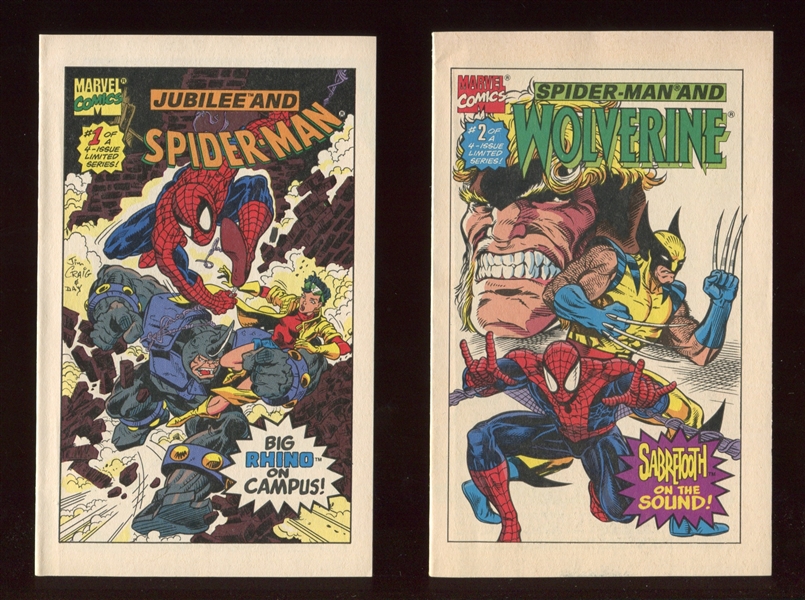 1993 Drakes Cakes Marvel Mini Comic Book Complete Set of (4) Books