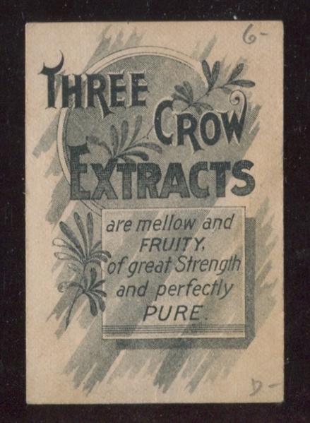 Scarce Three Crow Extracts Card of Francis Cleveland -- Wife of President Cleveland