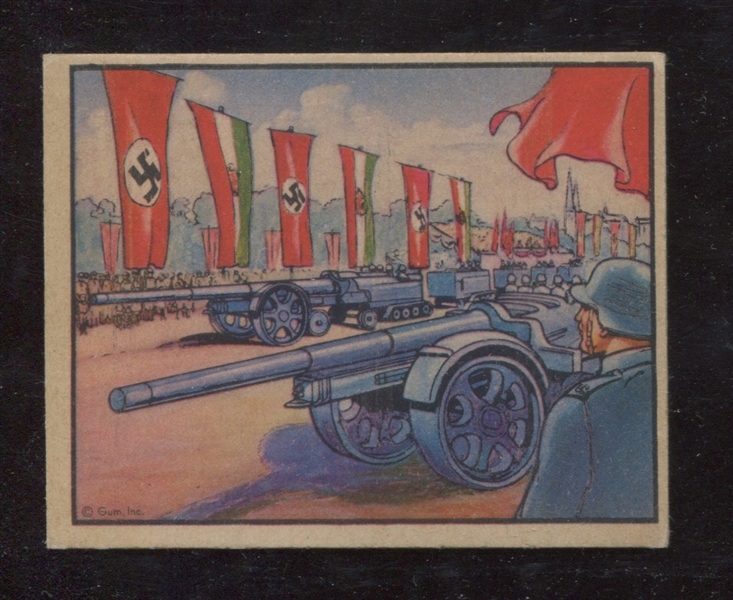 R69 Gum Inc Horrors of War #284 Germany's Amazing Mobile Big Gun