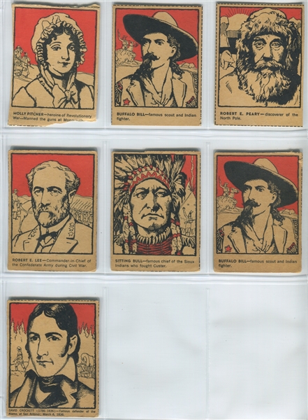 F278-50 Post Famous Americans Lot of (16) With Buffalo Bill and Sitting Bull